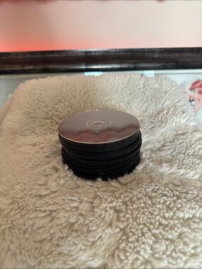 41 blank Stack of Black CD/ R Discs with Silver Tops